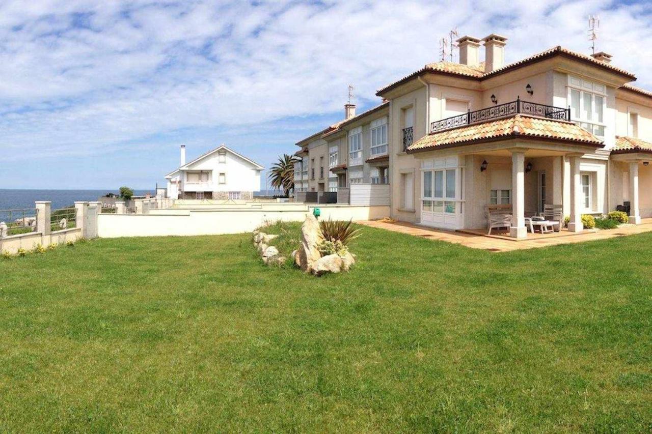 Villa Chalet Pareado Con Jardin En 1ª Linea De Mar Burela Exterior foto