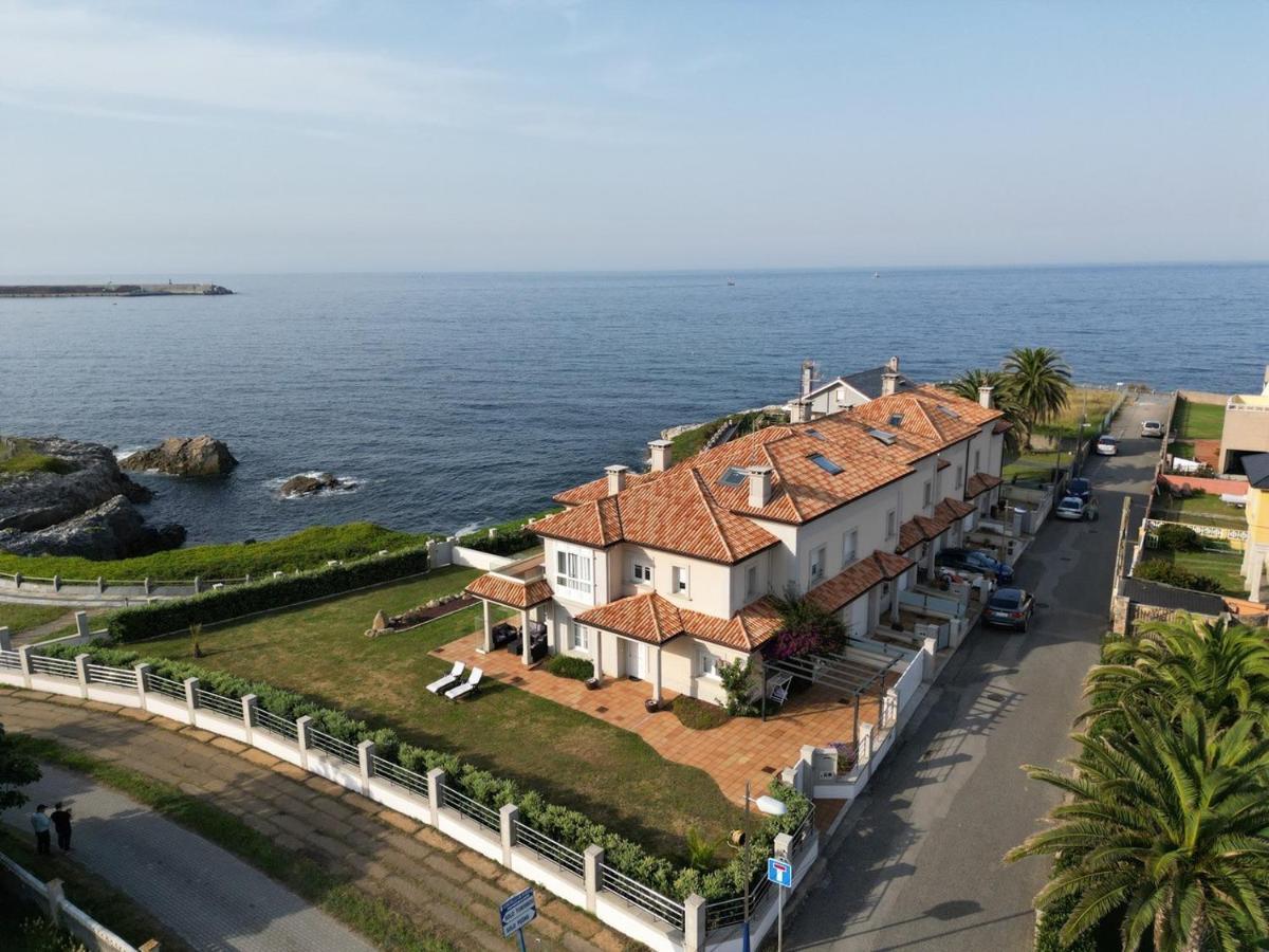 Villa Chalet Pareado Con Jardin En 1ª Linea De Mar Burela Exterior foto